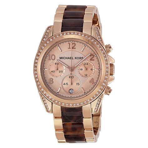 michael kors ladies gold tone bracelet watch|Michael Kors rose gold watch.